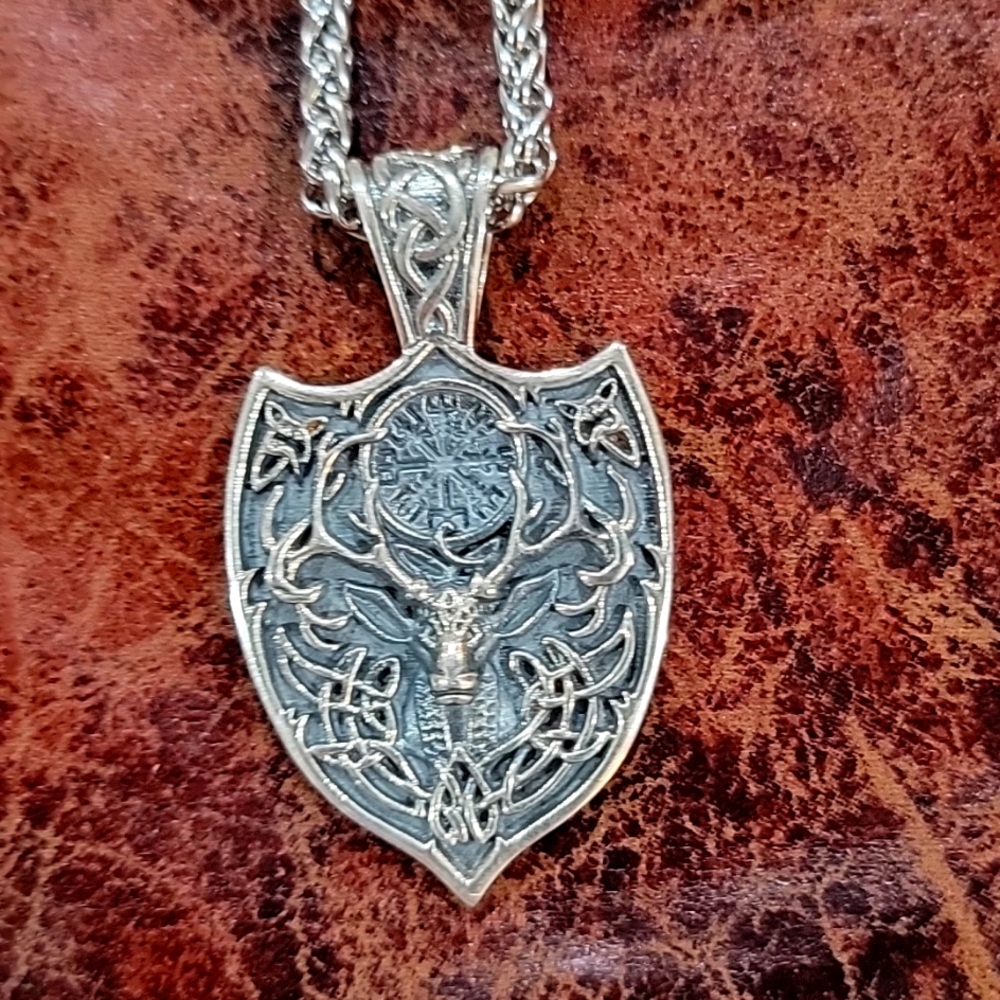 Viking Stag Pendant & Chain
